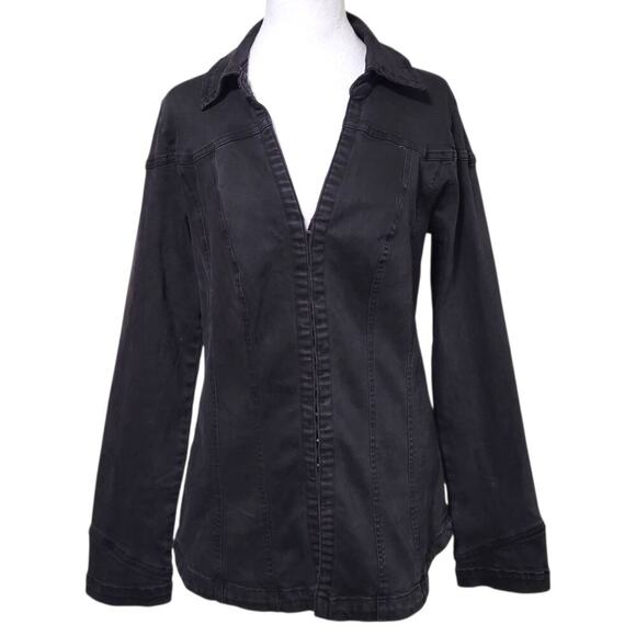 Free People Black Kenny Slim Tunic, L, NWOT,  Fitted, Corset-Like, Stretchy - Picture 4 of 12